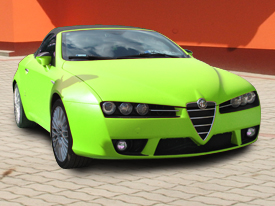 Alfa Romeo Spyder matt zöld karosszéria fóliázás 1